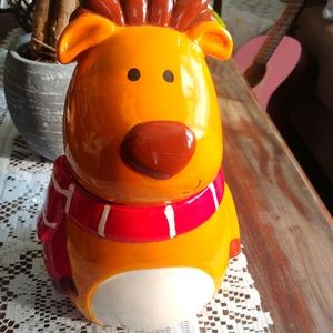 David's cookies reindeer cookie jar
